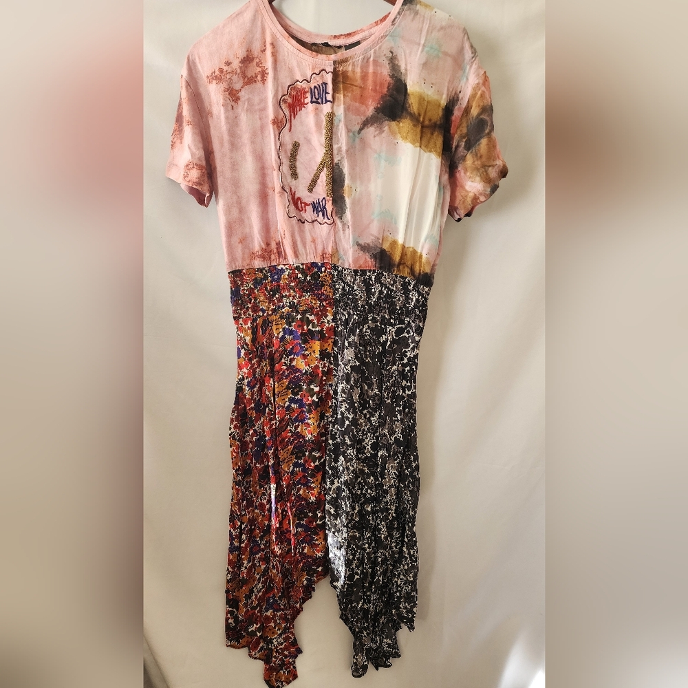 Desigual Multicolor Patchwork Dress. Size 46 (Xl)